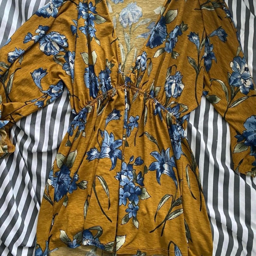 yellow floral romper